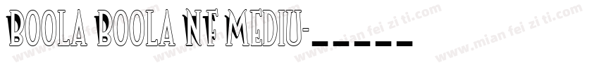 Boola Boola NF Mediu字体转换